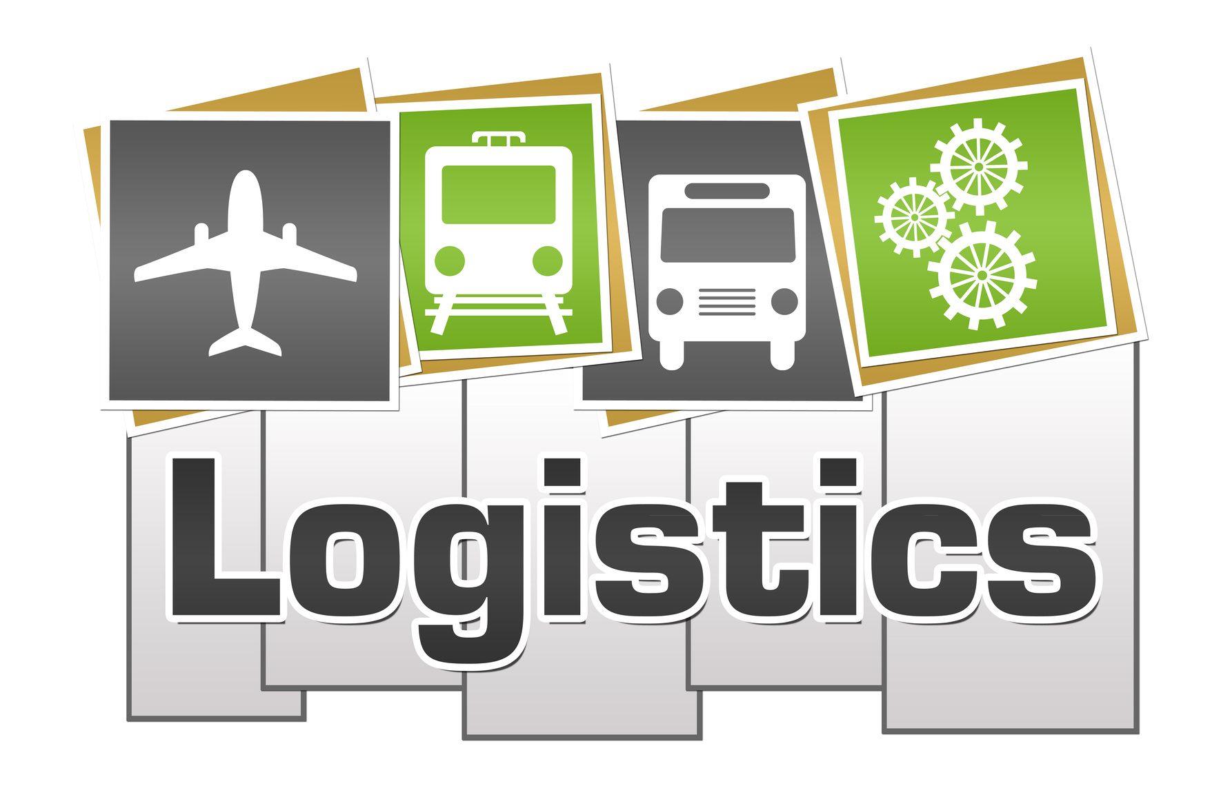 Logistics Green Grey Squares Stripes